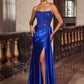 Strapless Leg Slit Mermaid Gown By Ladivine C170 - Women Evening Formal Gown - Special Occasion
