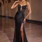 Beaded Plunging Neckline Gown By Ladivine C172 - Women Evening Formal Gown - Special Occasion