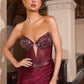 Beaded Plunging Neckline Gown By Ladivine C172 - Women Evening Formal Gown - Special Occasion