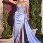 Halter Neckline Leg Slit Gown By Ladivine C173 - Women Evening Formal Gown - Special Occasion