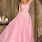 Scoop Neckline A-Line Gown By Ladivine C174 - Women Evening Formal Gown - Special Occasion
