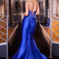Asymmetrical Strapless Neckline Gown By Ladivine CA114 - Women Evening Formal Gown - Special Occasion