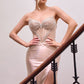 Crystal Sweetheart Neckline Gown By Ladivine CA121 - Women Evening Formal Gown - Special Occasion
