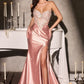 Crystal Sweetheart Neckline Gown By Ladivine CA121 - Women Evening Formal Gown - Special Occasion