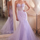 Embellished Strapless Mermaid Gown by Cinderella Divine CB139 - Special Occasion