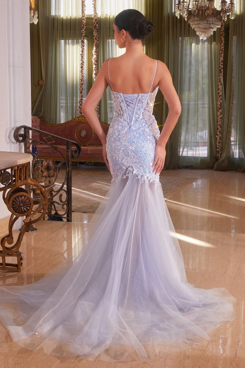 Glitter Sweetheart Neckline Mermaid Gown by Cinderella Divine CB148 - Special Occasion