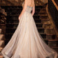 Strapless Crystal Layered Tulle Gown By Ladivine CB158 - Women Evening Formal Gown - Special Occasion