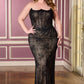 Strapless Scoop Neckline Gown By Ladivine CB162C - Women Evening Formal Gown - Curves