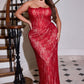 Strapless Scoop Neckline Gown By Ladivine CB162C - Women Evening Formal Gown - Curves