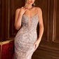 Pearl Embellished Plunging Neckline Gown By Ladivine CC0240 - Women Evening Formal Gown - Special Occasion