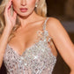Asymmetrical Neckline Leg Slit Gown By Ladivine CC0329 - Women Evening Formal Gown - Special Occasion