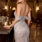 Embellished Off The Shoulder Mermaid Gown By Ladivine CC0689 - Women Evening Formal Gown - Special Occasion