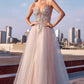 Layered Tulle A-Line Embellished Bodice Gown by Cinderella Divine CC0881 - Special Occasion