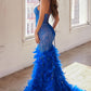 Fully Embellished & Feather Mermaid Gown by Cinderella Divine CC2308 - Special Occasion