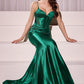 Glitter Sweetheart Neckline Gown by Cinderella Divine CC2397 - Special Occasion