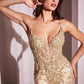 Plunging V-Neckline Mermaid Gown By Ladivine CC2403 - Women Evening Formal Gown - Special Occasion