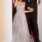 Layered Tulle Embellished A-Line Gown by Cinderella Divine CC2531 - Special Occasion/Curves