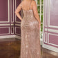 Sweetheart Neckline Fully Beaded Gown By Ladivine CC398C - Women Evening Formal Gown - Curves