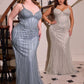 Sweetheart Neckline Fully Beaded Gown By Ladivine CC398C - Women Evening Formal Gown - Curves