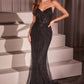 Sequins Strapless Fitted Gown By Ladivine CC416 - Women Evening Formal Gown - Special Occasion/Curves