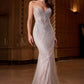 Sequins Strapless Fitted Gown By Ladivine CC416 - Women Evening Formal Gown - Special Occasion/Curves