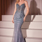 Sequins Strapless Fitted Gown By Ladivine CC416 - Women Evening Formal Gown - Special Occasion/Curves