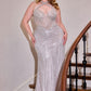 Halter Cutout Neckline Gown By Ladivine CC416C - Women Evening Formal Gown - Curves