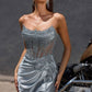 Strapless Sweetheart Neckline Gown By Ladivine CC463 - Women Evening Formal Gown - Special Occasion