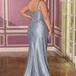 Sweetheart Neckline Leg Slit Gown By Ladivine CC463C - Women Evening Formal Gown - Curves