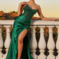 Satin Glitter Scoop Neckline Gown By Ladivine CC467 - Women Evening Formal Gown - Special Occasion