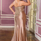 Beaded Lace Scoop Neckline Gown By Ladivine CC475C - Women Evening Formal Gown - Curves