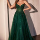 Strapless Layered Tulle A-Line Gown By Ladivine CC487 - Women Evening Formal Gown - Special Occasion