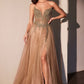 Strapless Layered Tulle A-Line Gown By Ladivine CC487 - Women Evening Formal Gown - Special Occasion