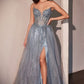 Strapless Layered Tulle A-Line Gown By Ladivine CC487 - Women Evening Formal Gown - Special Occasion