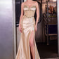 Beaded Strapless Neckline Gown By Ladivine CC490 - Women Evening Formal Gown - Special Occasion