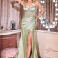 Beaded Strapless Neckline Gown By Ladivine CC490 - Women Evening Formal Gown - Special Occasion