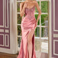 Embroidery Strapless Sweetheart Gown By Ladivine CC491 - Women Evening Formal Gown - Special Occasion