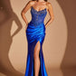 Embroidery Strapless Sweetheart Gown By Ladivine CC491 - Women Evening Formal Gown - Special Occasion