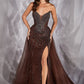 Strapless Sweetheart Leg Slit Gown By Ladivine CC492 - Women Evening Formal Gown - Special Occasion