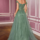 Off Shoulder Neckline A-Line Gown By Ladivine CC493 - Women Evening Formal Gown - Special Occasion/Curves