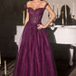 Off Shoulder Neckline A-Line Gown By Ladivine CC493 - Women Evening Formal Gown - Special Occasion/Curves