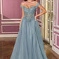 Off Shoulder Neckline A-Line Gown By Ladivine CC493 - Women Evening Formal Gown - Special Occasion/Curves