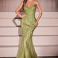 Strapless Embellished Mermaid Gown by Cinderella Divine CC6018 - Special Occasion