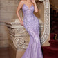 Strapless Embellished Mermaid Gown by Cinderella Divine CC6018 - Special Occasion