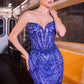 Strapless Illusion Neckline Gown By Ladivine CC8262 - Women Evening Formal Gown - Special Occasion