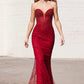 Strapless Sweetheart Neckline Gown By Ladivine CC8885 - Women Evening Formal Gown - Special Occasion