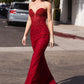 Strapless Sweetheart Neckline Gown By Ladivine CC8885 - Women Evening Formal Gown - Special Occasion