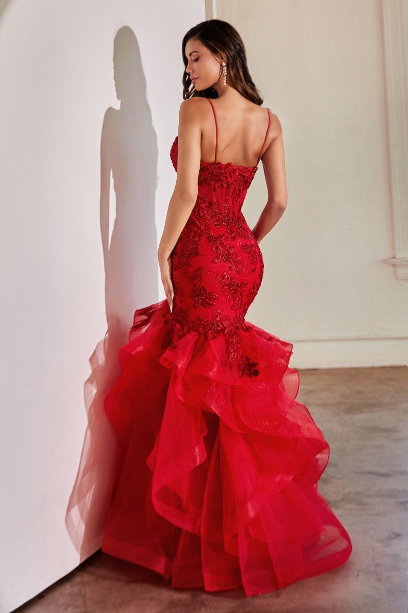 Embroidered Sweetheart Neckline Mermaid Gown by Cinderella Divine CC89 Ariststyles Embroidered Sweetheart Neckline Mermaid Gown by Cinderella Divine CC89 Ariststyles