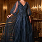 Embellished Layered Tulle A-Line Gown by Cinderella Divine CD0101 - Special Occasion/Curves