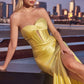 Strapless Sweetheart Keyhole Neckline Gown by Cinderella Divine CD0103 - Special Occasion/Curves